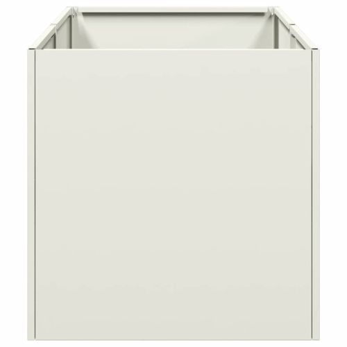 Кашпа, бяла, 40x80x40 см, студеновалцувана стомана