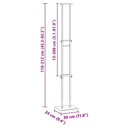 Стендове за търговски прояви Златист 30 x 23,5 x 210 см Стомана