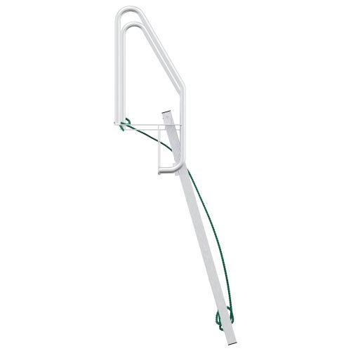 Стълба за кей с 5 стъпала Сребрист 58 x 77 x 191 см Алуминий