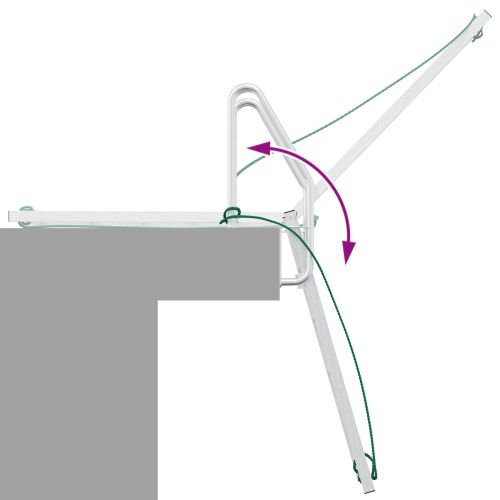 Стълба за кей с 5 стъпала Сребрист 58 x 77 x 191 см Алуминий
