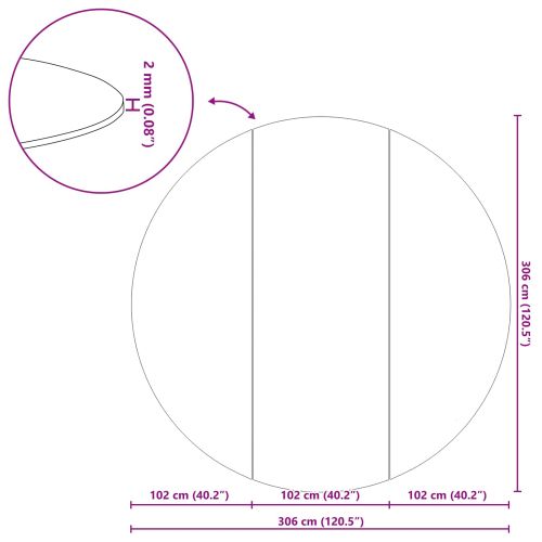 Покривало за дъното на басейна Черно Ø 306 cm Нетъкан текстил