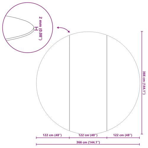 Покривало за дъното на басейна Черно Ø 366 cm Нетъкан текстил