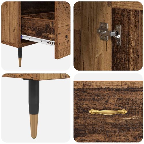 Висок шкаф Старо дърво 69,5 x 31 x 115 см Инженерно дърво