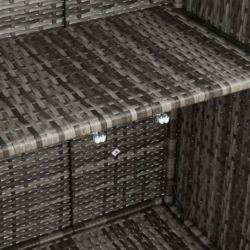 Шкаф за съхранение с рафт с врата Сив 100 x 36 x 102 см Ратан