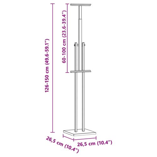 Стендове за търговски прояви 2 pcs Черен 26,5 x 26,5 x 150 см