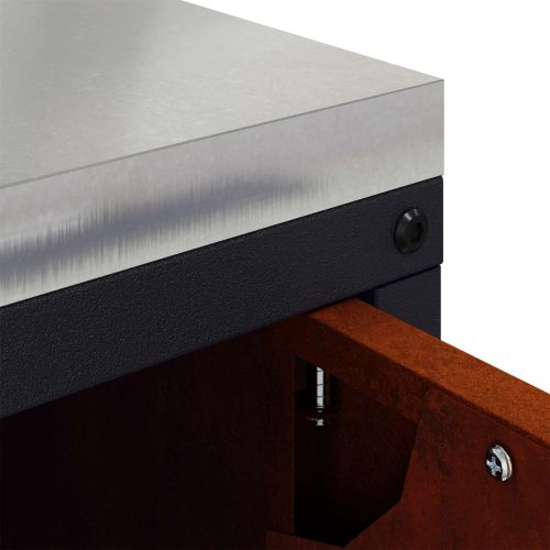 Съхранение в кухнята с рафт Ръждясало 60 x 50 x 92 см Стомана