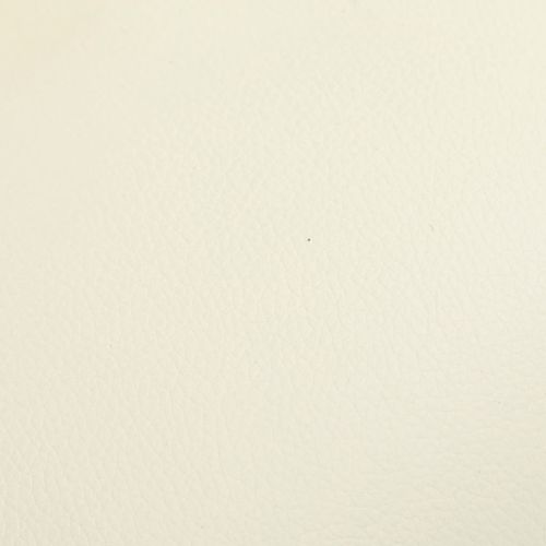 Масажен реклайнер с табуретка, кремавобял, изкуствена кожа