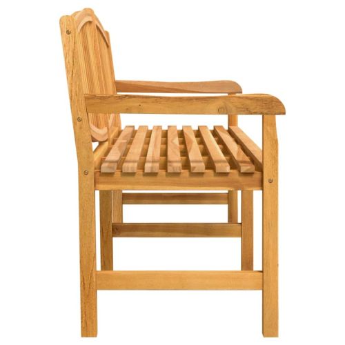 Градински трапезен комплект, 3 части, тиково дърво масив