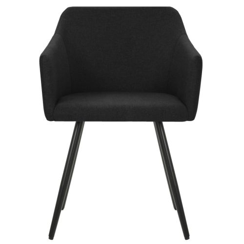 323099 Dining Chairs 2 pcs Black Fabric