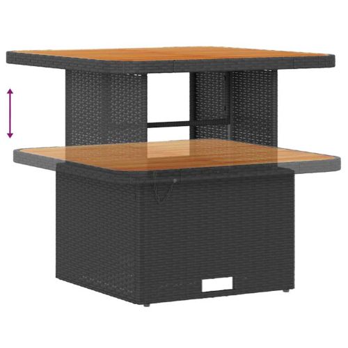 Градински Софа Комплект 8 pcs Черен и кремав полиратан