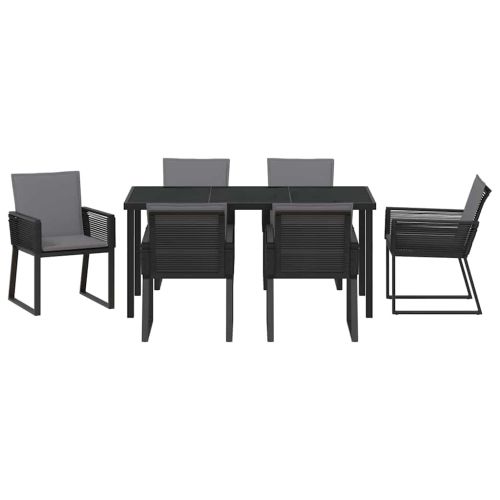 Комплект за хранене в градината 7 pcs Черно