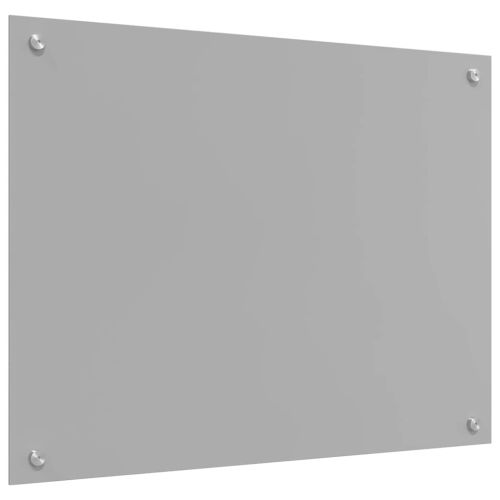 Кухненски гръб 2 pcs Светлосиво 80 x 60 cm закалено стъкло