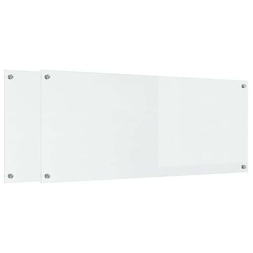 Кухненски гръб 2 pcs Прозрачен 120 x 50 cm закалено стъкло