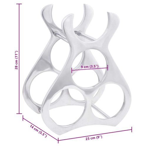 Винен рафт Сребрист 23 x 14 x 28 см Алуминий