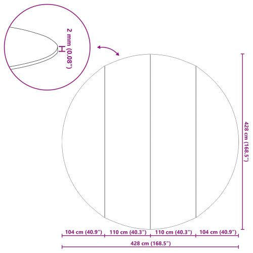 Покривало за дъното на басейна Черно Ø 428 cm Нетъкан текстил