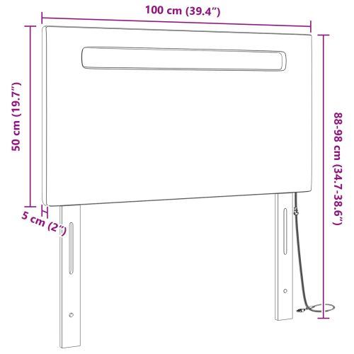 LED глава Сив 100 cm Изкуствена