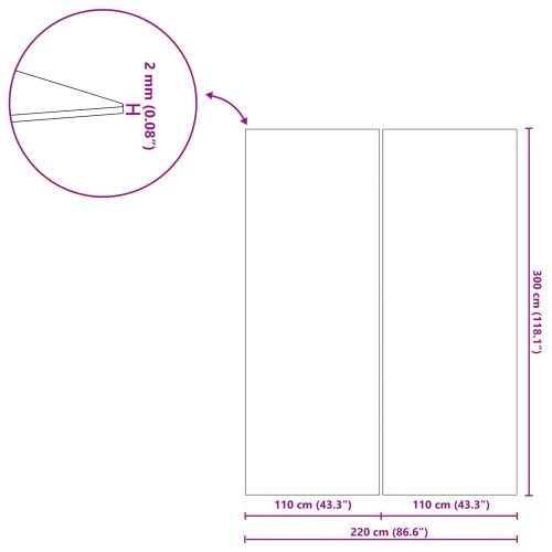 Покривало за дъното на басейна Черно 300 x 220 x 0,1 см