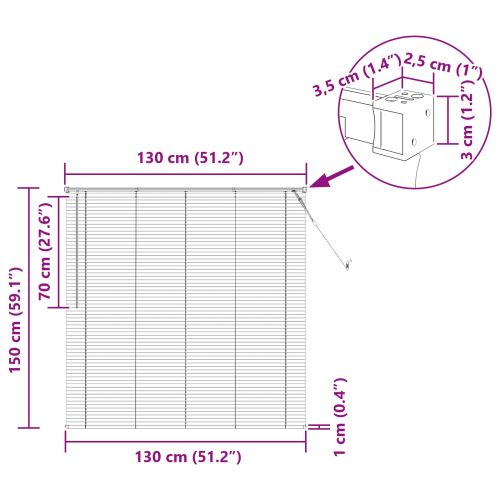 Венецианска щора Регулирума Сребристо сиво 150 x 130 см ПВЦ