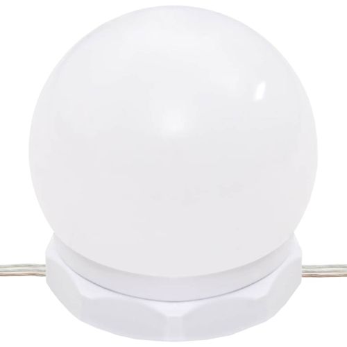 Тоалетка с LED, опушен дъб, 96x40x142 см