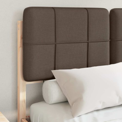 Леглова рамка с тапицирана гръбна част Таупе 120 x 200 cm