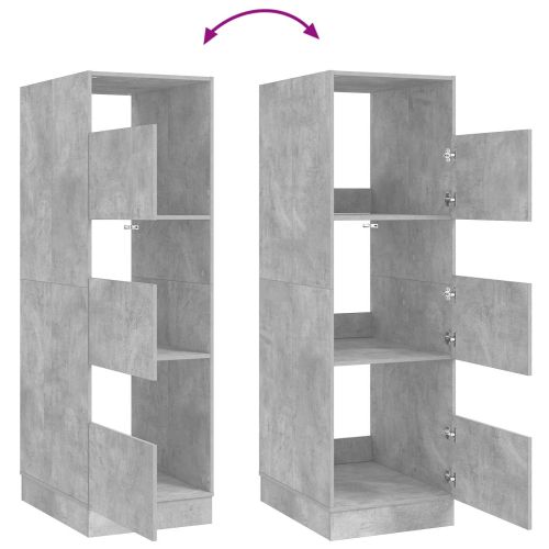 Мивка за пране с врата Бетонно 50 x 68 x 162 см Инженерно дърво