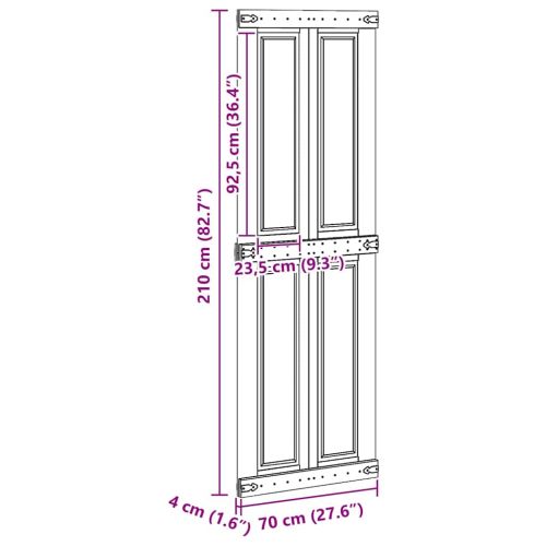 Врата Corona Бяло 70 x 210 cm Инженерно дърво
