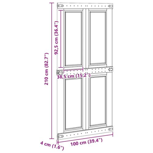 Врата Corona Бяло 100 x 210 cm Инженерно дърво
