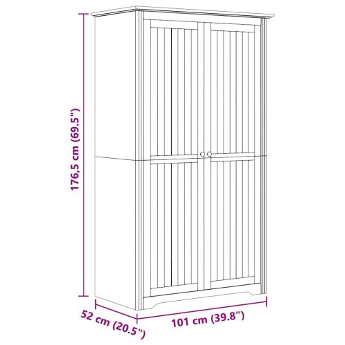Гардероб BODO Меден кафяв 53,5 x 99 x 173 см Инженерно дърво