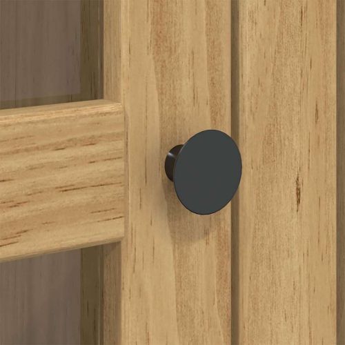 Шкаф с стъклени врати BODO Меден кафяв 115,5 x 38,5 x 117,7 см