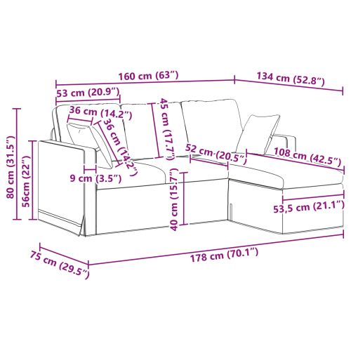 Диван Тъмен зелен 198 x 134 x 80 см Кадифе