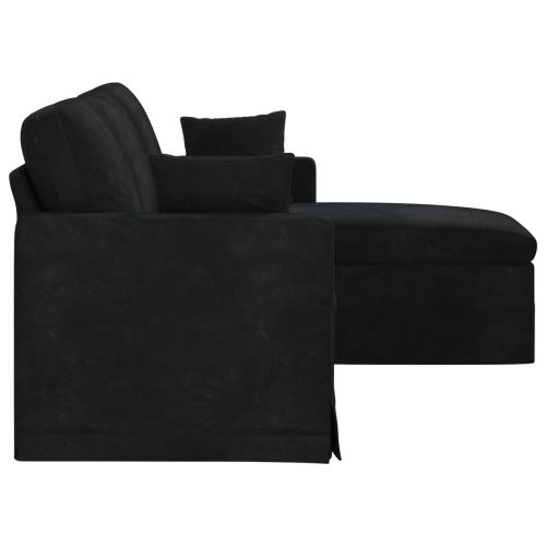 Диван Черно 198 x 134 x 80 см Кадифе