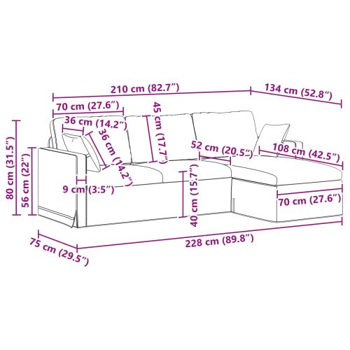 Диван Тъмен зелен 198 x 134 x 80 см Кадифе