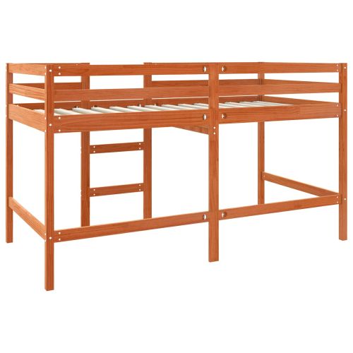 Легло на мансарда Кафяво с восъчно покритие 90 x 190 cm