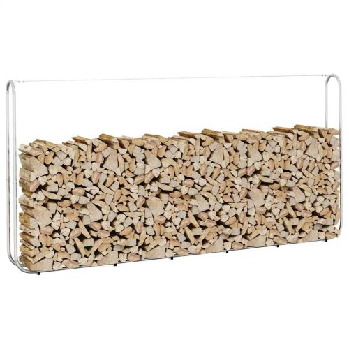 Стойка за дърва за огрев 300x25x150 cm Поцинкована стомана