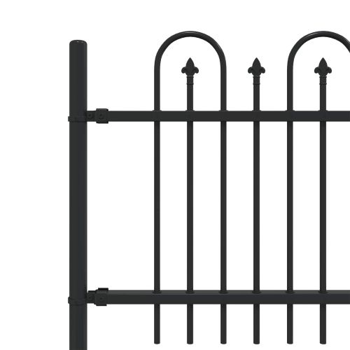 Аркова ограда с колче Черно 200 x 130 см