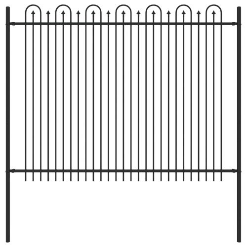 Аркова ограда с колче Черно 200 x 200 cm