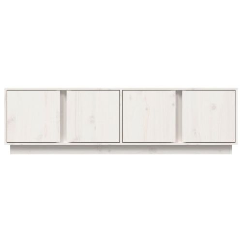 ТВ шкаф, бял, 140x40x40 см, бор масив