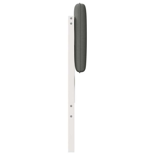 Тапицирана табла Бяло и светло сиво 160 cm Солидно борово дърво