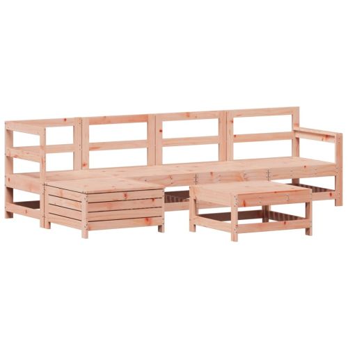 Градински комплект диван от 6 части, дугласка ела масив