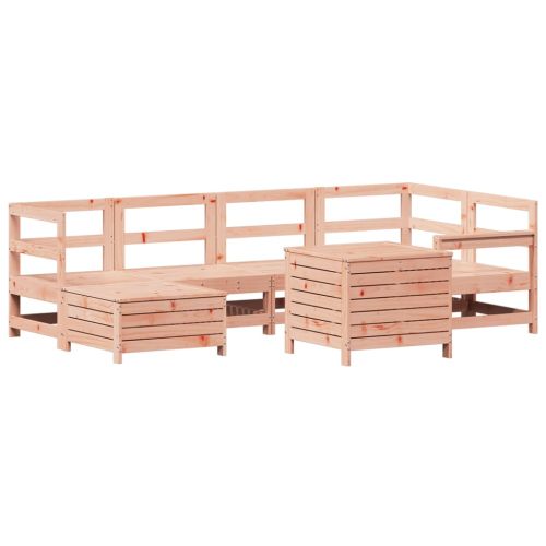 Градински комплект диван от 7 части, дугласка ела масив