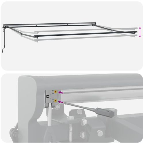 Сгъваем навес Антрацит 450 × 300 cm Полиестер и метал