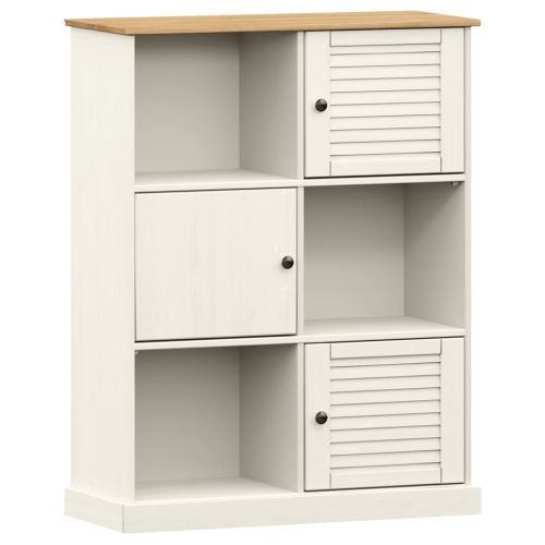 Етажерка за книги VIGO бяла 90x35x114,5 см бор масив