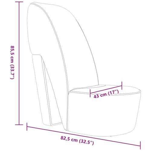 Стол във форма на обувка на висок ток, златист, изкуствена кожа