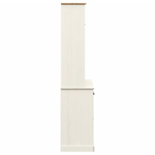 Висок шкаф VIGO, бял, 78x40x175 см, бор масив