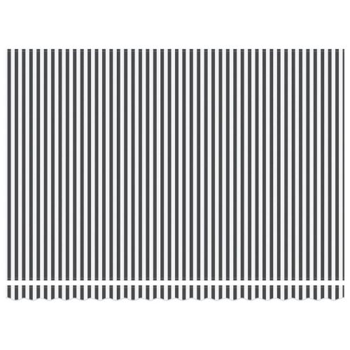 Ръчно прибираща се тента с LED, антрацит и бял, 450x300 см