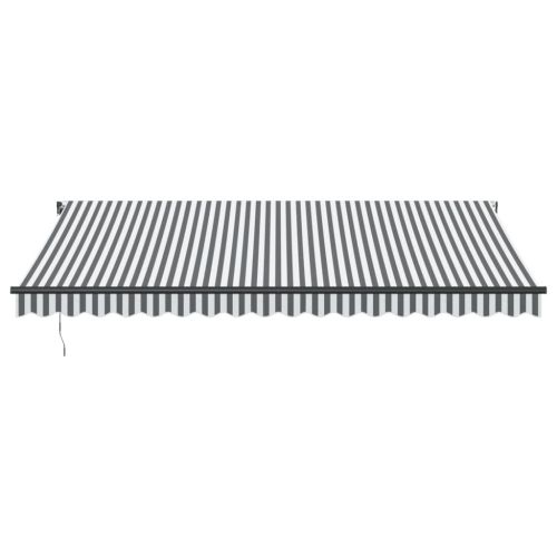 Автоматично прибираща се тента с LED антрацит и бял 450x350 см