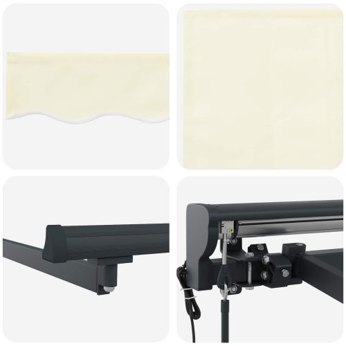 Сгъваем навес Крем 350 x 250 cm Полиестер и метал