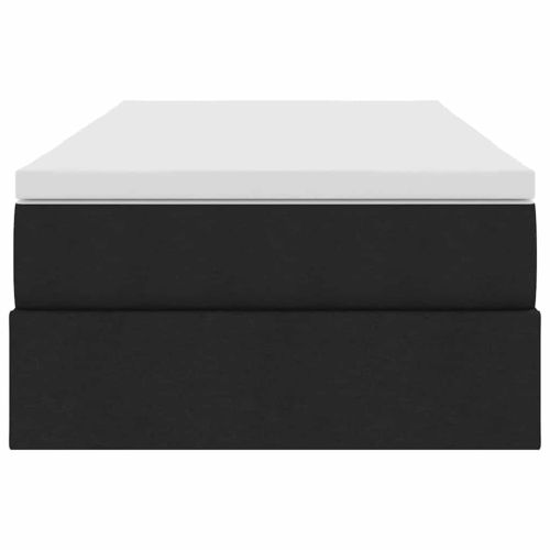 Легло с място за съхранение и матрак с матрак Черно 90 x 200 cm