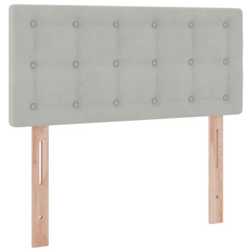 Легло с място за съхранение Светлосиво 100 x 200 cm Кадифе