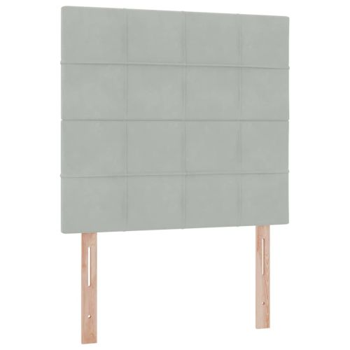 Легло с място за съхранение и матрак Светлосиво 100 x 200 cm